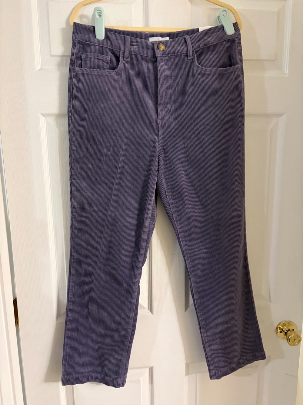 NWT Loft by Ann Taylor The Straight leg corduroy pants dusty purple women 12/31